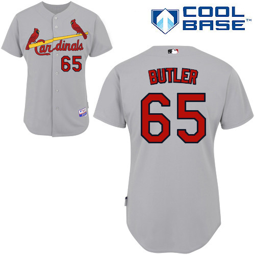 Keith Butler #65 MLB Jersey-St Louis Cardinals Men's Authentic Road Gray Cool Base Baseball Jersey